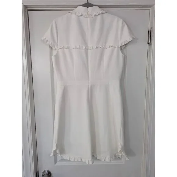 Gal Meets Glam Emma Ruffle dress women's size 12‎ white cottagecore bridal wed - Picture 10 of 10